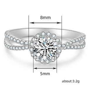 Bague de fiançailles élégante en moissanite style tournesol pour femme, bijou de doigt tendance - Product Image 5