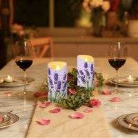 Bougies Pilier Sans Flamme à Piles Effet Scintillant avec Télécommande pour Décoration Maison, Mariages et Diwali