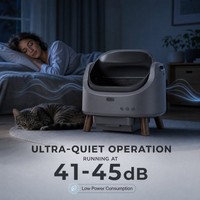 Litière automatique pour chat Songya Cleaning Self Open Top avec commande par application, tiroir à déchets de 7,5 L