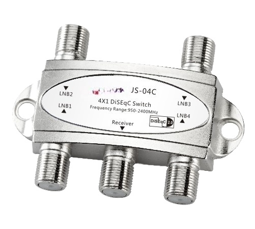DiSEqC Switch Version 2.0 TV Signal Switching  Four In One Out  Switch JS-04C