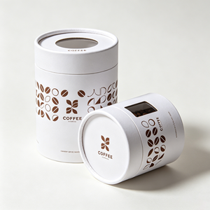 Biodegradable Cylinder <b>Box</b> With Transparent Window Custom Size Tube For Coffee Bean Household Storage Bulk <b>Packing</b> - Product Image 2