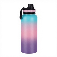 Thermos isotherme en acier inoxydable de 32 oz, style spatial, portable, à tenir en main, grande capacité, pour les sports de plein air, protection UV
