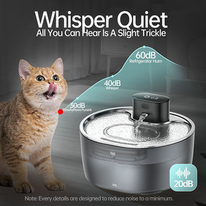 Wireless <b>Charge</b> Eco-Friendly Stainless Steel Smart Dog Water 3.2L Auto Dispenser 2 Modes Ultra Quiet Motion Sensor - Product Image 4