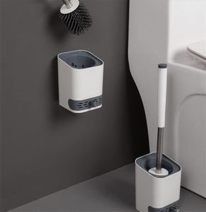 แปรงทำความสะอาดห้องน้ำซิลิโคนขนแปรงนุ่ม TPR พร้อมที่วางพลาสติก ขายดี - Product Image 3