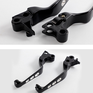 Palancas de control CNC huecas con diseño de calavera para motocicleta Harley XL883 XL1200 Touring, par de manijas de freno y embrague, negro cromado - Product Image 3