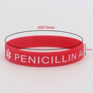 Pulsera de Goma de Silicona para Advertencia Médica de Alergia a la Penicilina, Protección Ambiental y Seguridad Hospitalaria - Product Image 2