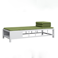 Lit superposé en acier pour dortoir, lit mezzanine simple avec bureau d'étude sous le lit et armoire de rangement verrouillable, mobilier de dortoir
