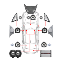 Kit d'enceintes LED 12V 10W ABS avec éclairage pour BMW Série G30/G31 – Tweeter, médium, subwoofer, HiFi Stéréo, Audio de Voiture
