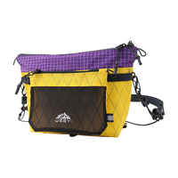 Sac Sacoche Unisexe Décontracté en Nylon UHMWPE Imperméable Colorblock avec Fermeture Éclair, Sac à Bandoulière pour Voyage et Usage Quotidien