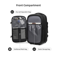 Sac à dos pour ordinateur portable avec serrure TSA, USB, compartiment pour ordinateur portable de 17 pouces, valve d'aspiration, extensible, résistant aux odeurs