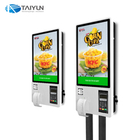 Kios Pemesanan Mandiri 24 Inci Perangkat Lunak Display Pembayaran Kios Pemesanan Online Di Manajemen Aplikasi Seluler Restoran