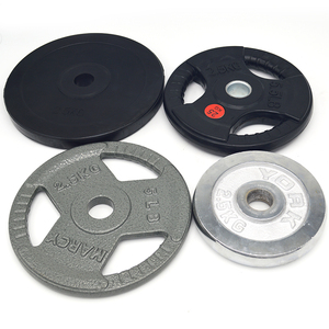 Piastra del peso del bilanciere di vendita diretta in fabbrica, piastra del peso del paraurti in gomma completa, piastra di gomma piena nera - Product Image 6