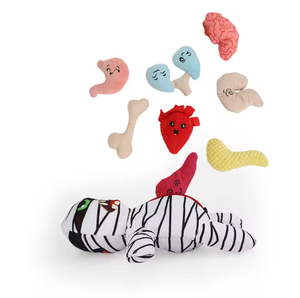 Juguete Masticable para Perros con Diseño de Momia de Halloween, 9 en 1, Divertido, Ecológico, de Peluche, con Sonido, para Entrenamiento - Product Image 1