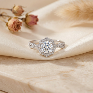 Luxury Fine Silver Platinum Plated Classic Wedding <b>Ring</b> GRA 1 Ct Carat Hollow 6 Claws Brilliant Cut Moissanite Third Party - Product Image 3