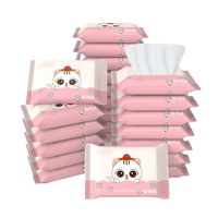 Échantillon gratuit 10pcs lingettes humides jetables enveloppées individuellement pour le nettoyage des bébés mini paquet de poche de voyage lingettes portables pour bébés