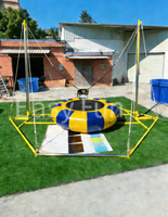 EASYFUN Trampoline gonflable pour enfants, 4 personnes, avec machine de contrôle amovible pour divertissement en plein air
