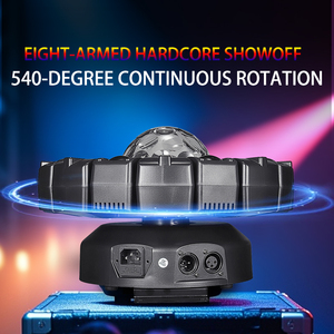 ไฟดิสโก้แบบเลเซอร์ 150W 8 แขน รุ่น Magic Ball Pattern 4-in-1 พร้อมไฟสโตรบ 5W COM สำหรับ KTV บาร์ และคลับ - Product Image 3