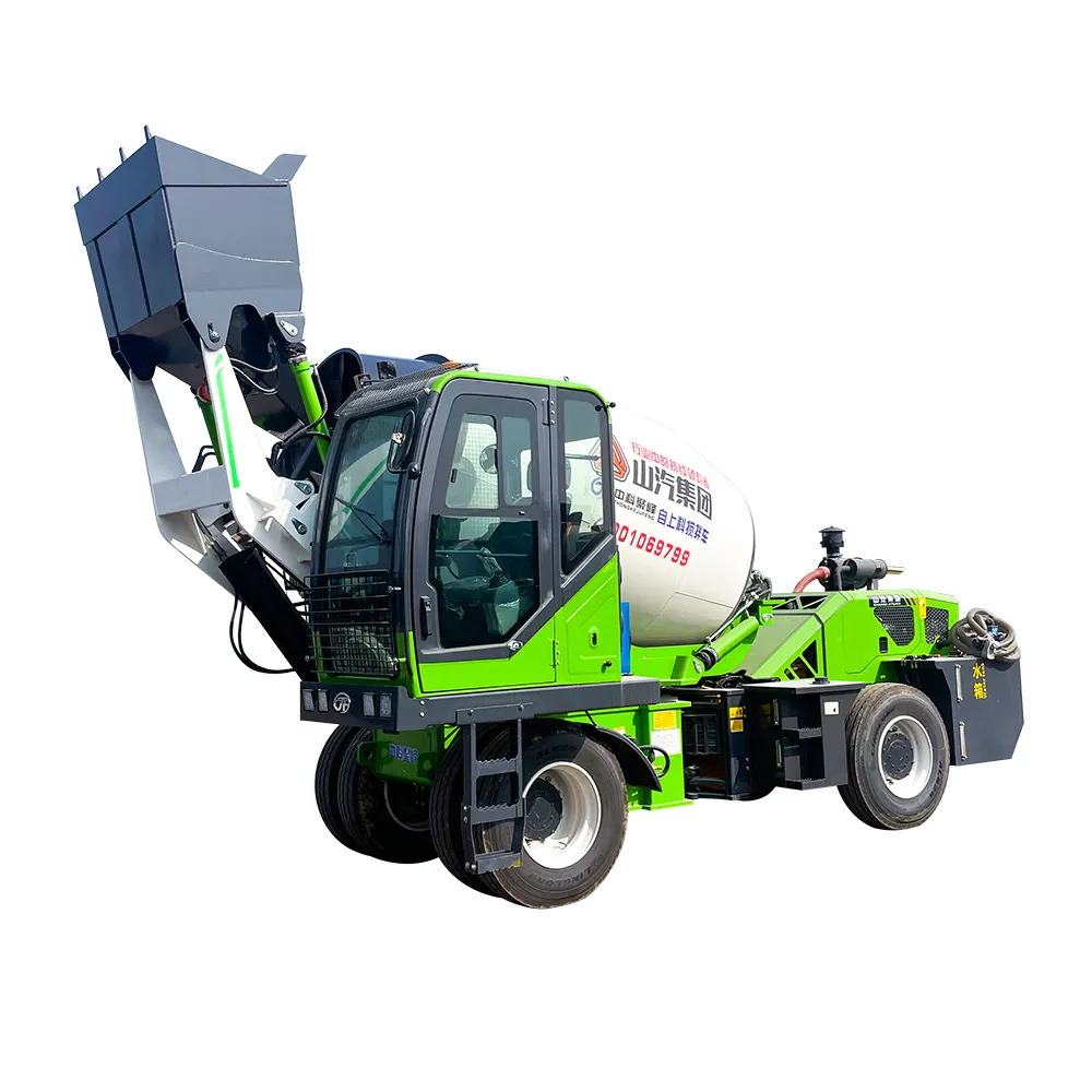 Produsen Diesel kapasitas pembuangan Off-Road 3.5 / 4 meter kubik truk Mixer beton pemuatan sendiri