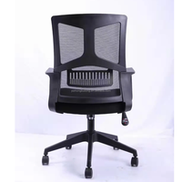 Chaise de bureau exécutive moderne noire avec hauteur réglable, pivotante, design ergonomique, structure en métal maillé, imperméable, multifonctionnelle