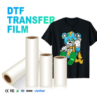 Rouleau de film DTF 80cm*100m 90cm*100m, film DTF brillant simple face à décollement à chaud pour imprimante DTF, vente en gros directe usine