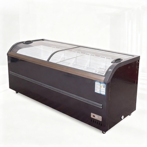 Congélateur coffre de supermarché pour la présentation d'aliments surgelés, contrôle électronique intégré, portes en verre enduites, -18°C, prise européenne - Product Image 2