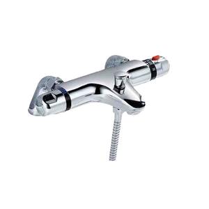 Juego de grifería termostática para ducha Flola con cabezal de ducha tipo lluvia y grifo para bañera, con un solo manípulo y válvula de cerámica. - Product Image 4