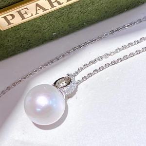 Collier de perles d'eau douce naturelles de haute qualité, rond parfait, lumière intense, perle d'eau douce extrêmement impeccable - Product Image 2