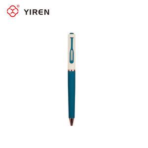 Stylo bille YIREN, nouveau design, couleurs contrastées, revêtement en caoutchouc, stylo publicitaire promotionnel, option multicolore, écriture 1,0 mm - Product Image 4