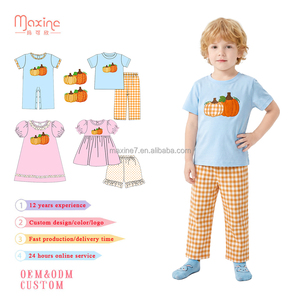Fournisseur d'or, faible MOQ, ensemble de vêtements <span class=keywords><strong>pour</strong></span> filles avec motif nœud <span class=keywords><strong>français</strong></span> <span class=keywords><strong>pour</strong></span> Thanksgiving - Product Image 2