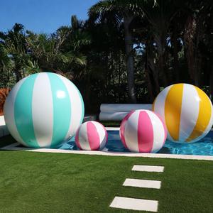 Riesige Aufblasbare Strandbälle PVC Bunte Pool-Party Schwimmbälle Sommer-Strandspielzeug Individueller Logodruck Großhandel OEM - Product Image 2