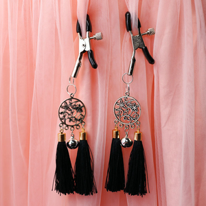 Juguetes Sexuales BDSM de Acero Inoxidable con Flor de Flecos, Clip para Pezones Sexy de Doble Punta, Clip para Clítoris y Labios - Product Image 2