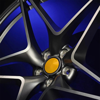 Jantes monobloc à cinq branches en alliage d'aluminium forgé de qualité aérospatiale pour supercars et coupés sport, ajustement personnalisé, finition usinée