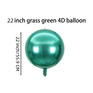Palloncini in Foil Verde Erba 4D da 24 Pollici Rotondi per Laurea, Matrimonio, Compleanno, Natale, Halloween, Pasqua, Decorazioni per Esterni - Product Image 5