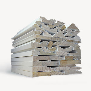 Apprêt <span class=keywords><strong>de</strong></span> pin fond Protection <span class=keywords><strong>de</strong></span> l'environnement peinture quart <span class=keywords><strong>de</strong></span> rond coquille décorative en plastique bois massif ligne d'angle supérieure - Product Image 2