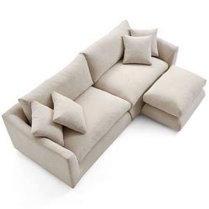 Sang trọng Góc cắt ghế sofa với Ottoman đồ nội thất hiện đại phòng khách sofa Set - Product Image 2