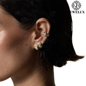 Good Quality Natural VVS Diamond <b>Stud</b> Earrings 925 Sterling <b>Silver</b> Rhodium Plated IGI Certified Trendy Wedding for Parties Gifts - Product Image 2