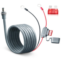 Câble d'alimentation directe Starlink Mini, 5m/16,4ft, 18 AWG avec porte-fusible, 12V-48V, bornes annulaires pour VR/Bateau/Solaire.
