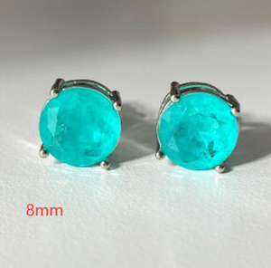 Pendientes de circonita AB Aurora de gran venta, 6mm, 8mm, 10mm, varios tamaños opcionales, chapados en rodio, coloridos, para mujer - Product Image 3