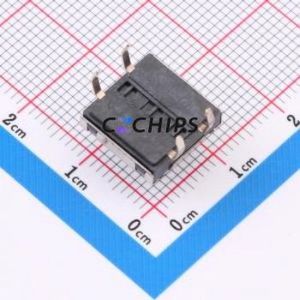 DTSHW-24W-Q-B Tactile Switch Through hole Component (THT)-4P,12x12mm Switch Single Pole Single Throw Rectangle Button 12mm 12mm - Product Image 2