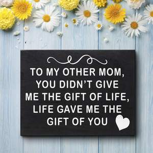 Give Me Another Mom Life Give Me Your <strong>Gift</strong> Wooden Plaque <strong>Gift</strong> for <strong>Stepmom</strong> Mom Mother-in-law Wall Hanging Decoration - Product Image 4