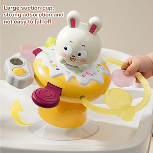 Juguete giratorio sensorial de animales con ventosa para bebés, sonajero desmontable para actividades de juego, juguete educativo temprano para infantes - Product Image 3