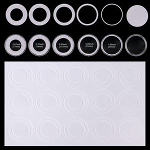Alta Qualidade Branco Espuma Pvc Livre 17 19 22 26 28 32 MM Plástico Coin Collection Armazenamento Capsules Holder Hard Case Para Moedas - Product Image 2