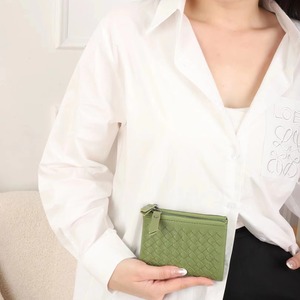 Portefeuille pliable pour femme en tissu PU, couleurs unies, avec fentes pour cartes, personnalisable avec logo, étui <span class=keywords><strong>porte</strong></span>-<span class=keywords><strong>monnaie</strong></span> - Product Image 1