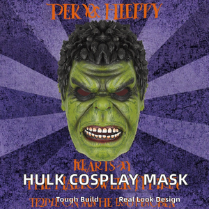 Máscara de Látex de Hulk para Fiesta de Halloween, Máscaras Realistas de Cosplay, Nuevo Disfraz de Superhéroe Vengador, Reutilizable, Cubre Toda la Cara - Product Image 2