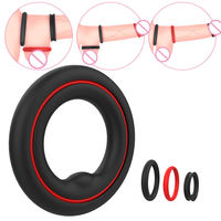 Ensemble de 3 anneaux péniens flexibles en silicone, de petit à grand, jouets sexuels pour hommes, avec fonction de retardement de l'éjaculation, pour usage masculin
