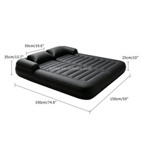 Matelas pneumatique pour SUV, lit de voiture gonflable, lit de camping portable, matelas pliable pour camion, coussin intégré, utilisation à domicile et en extérieur