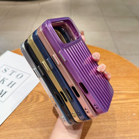 Coque de téléphone magnétique fine et mate de haute qualité pour Apple iPhone 17 14 15 16 Pro Max Plus, avec peinture métallique et rayures 3D, antichoc