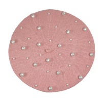 Béret en Laine pour Femme, Fabrication OEM, Perles, Couleurs Unies, Multicolore, Chaud pour l'Hiver, Mode Féminine, Bérets Français