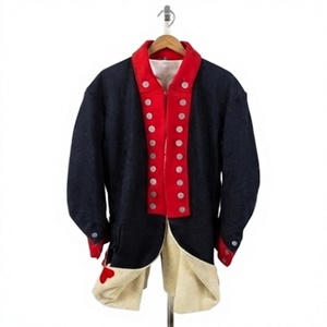 Manteau pour homme de style historique à manches longues avec boutons sur le devant, vêtement d'extérieur, uniforme de costume, manteau d'extérieur - Product Image 5