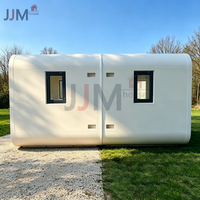 Casa Contenedor Cápsula Espacial Verde Personalizada de 20 y 40 pies, Lujo Prefabricado, Oficina Portátil, Tienda, Villa, Cabaña para Hotel